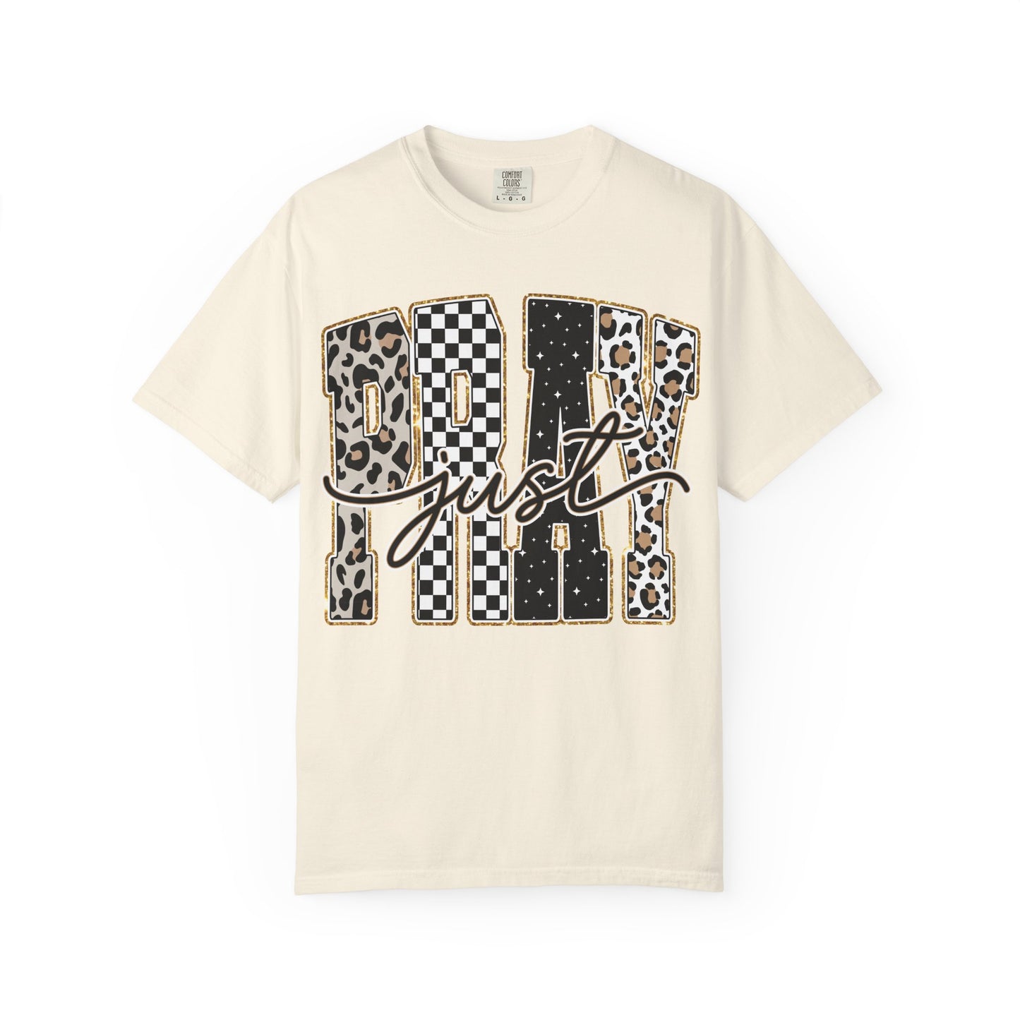 Just Play T-Shirt — Checker & Leopard Graphic Tee