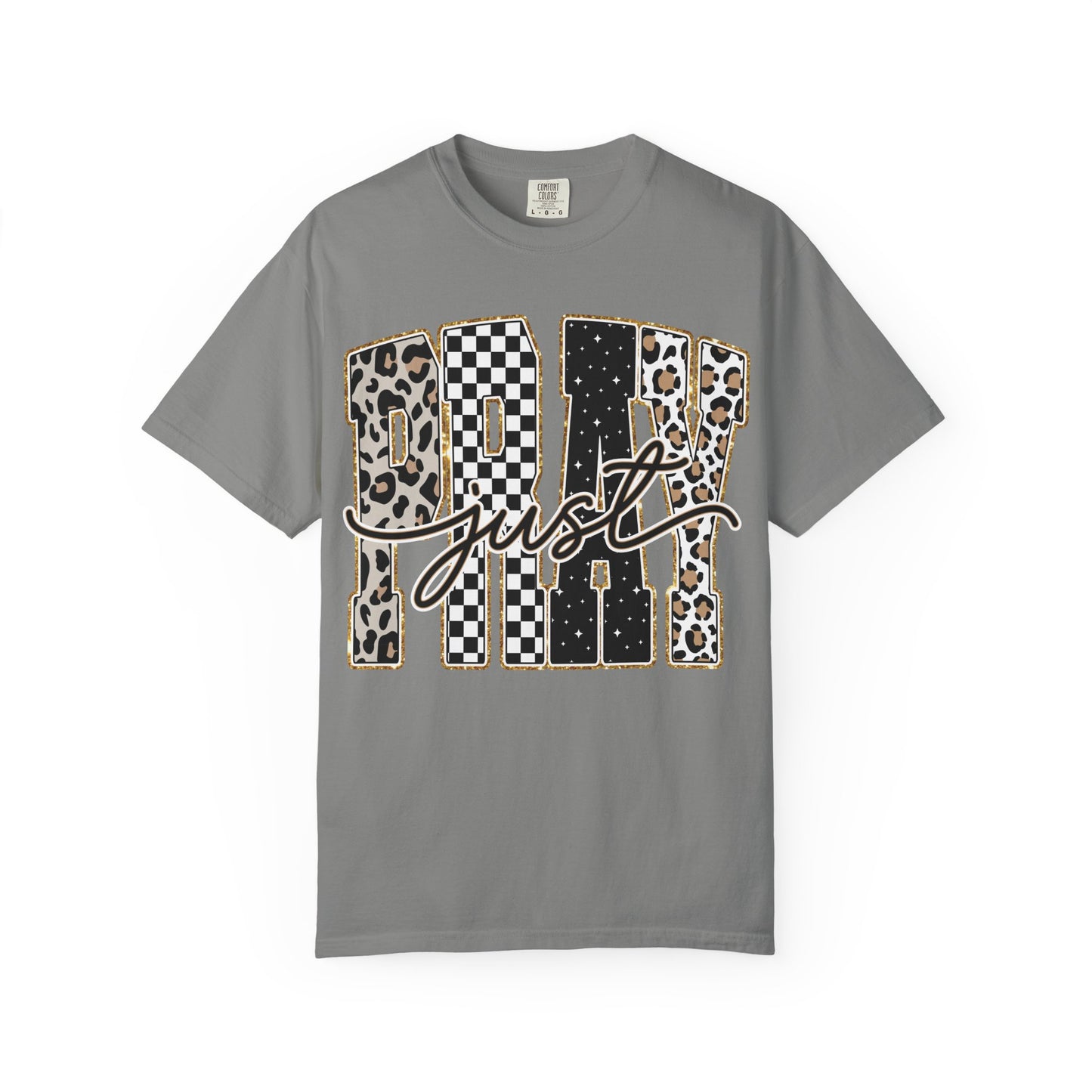 Just Play T-Shirt — Checker & Leopard Graphic Tee