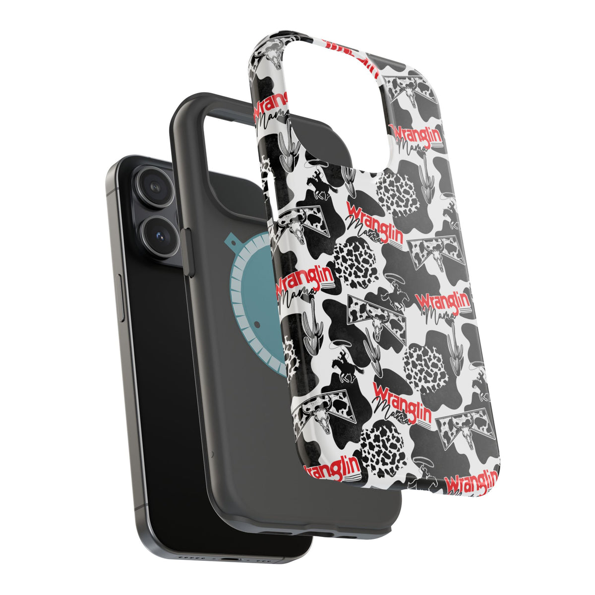 Cow Print 'Wranglin' Magnetic Impact iPhone Case