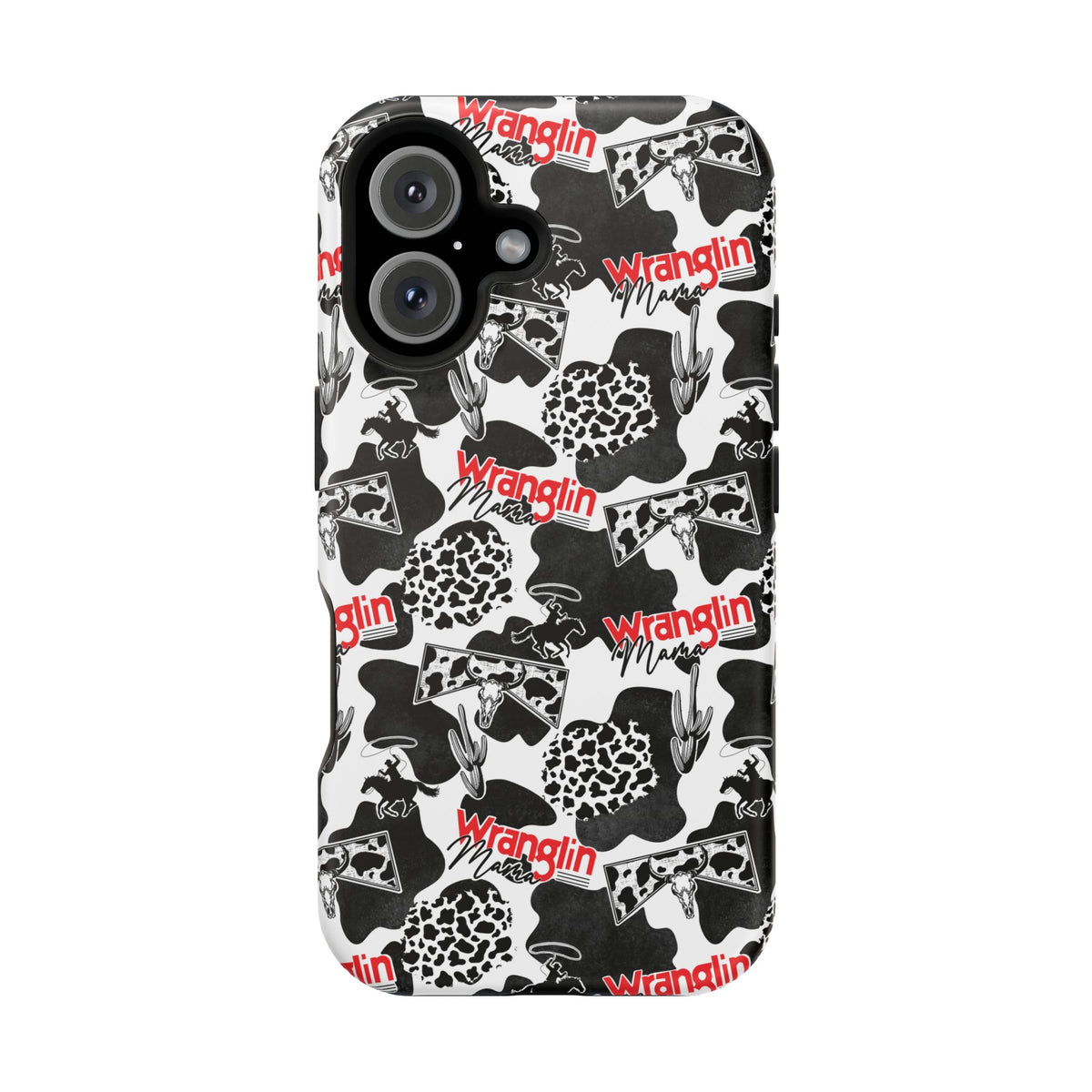 Cow Print 'Wranglin' Magnetic Impact iPhone Case