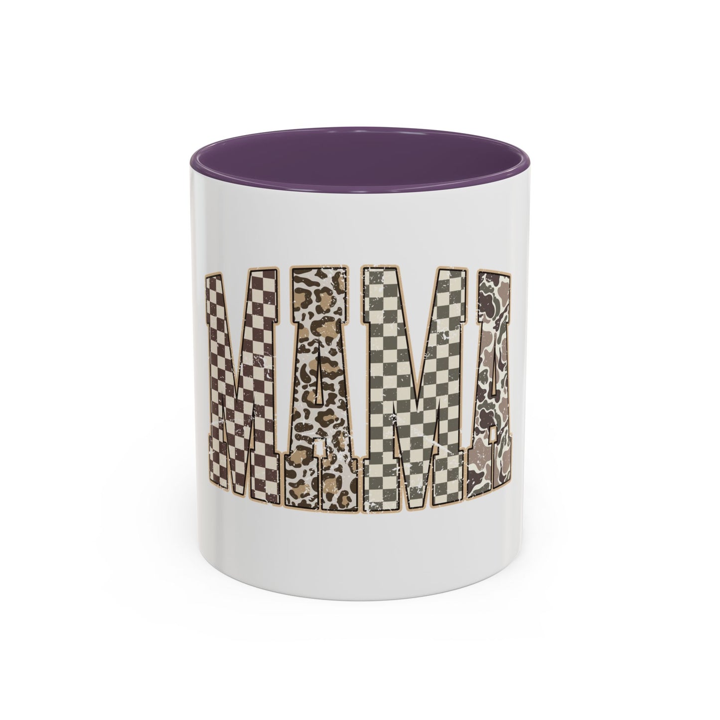 Mama Leopard & Checker Accent Coffee Mug