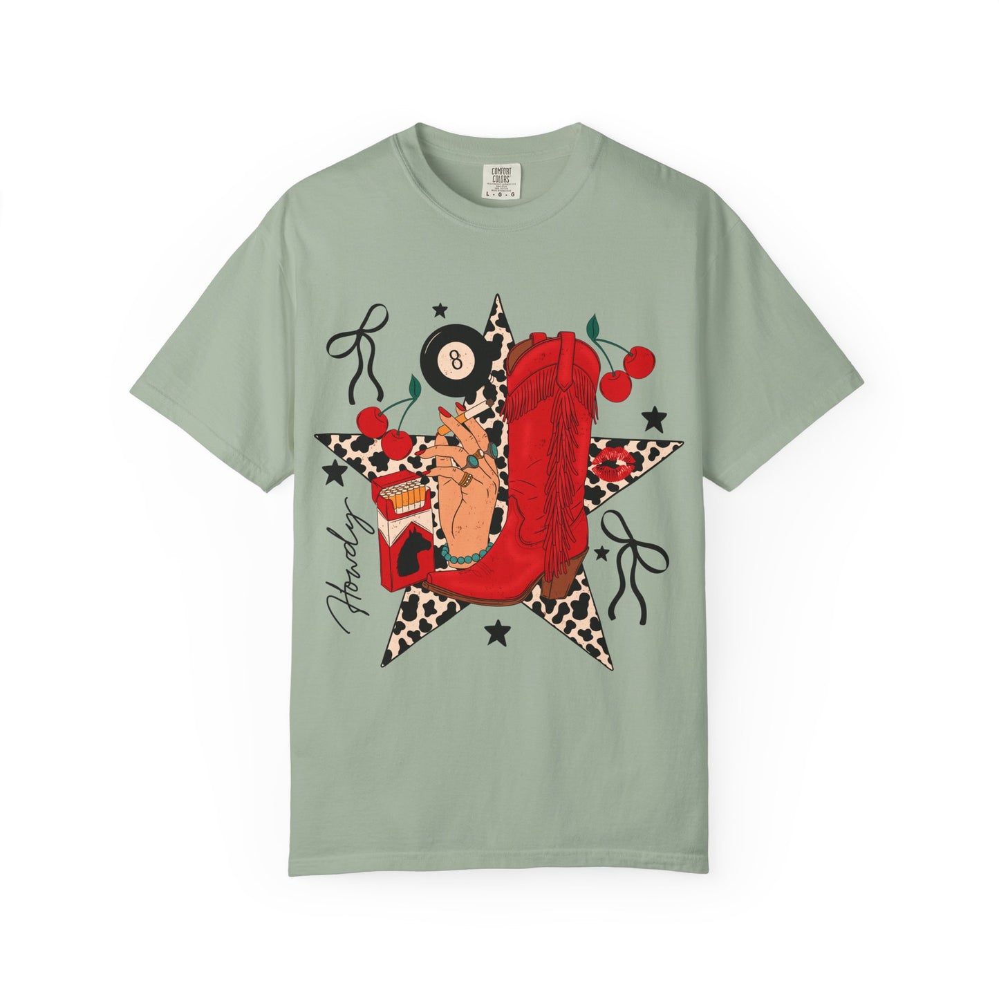Graphic T-Shirt Cowgirl Boot & Star Design