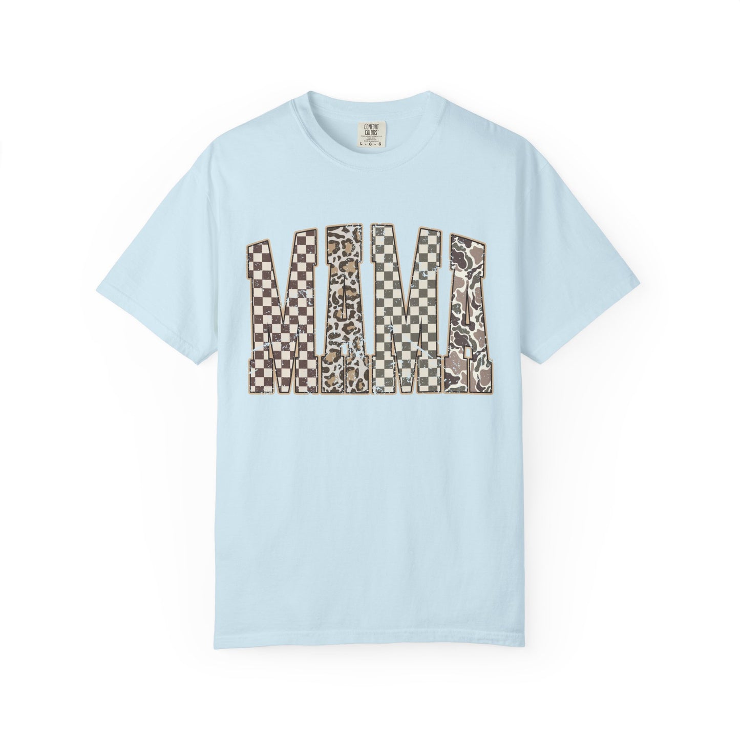 Mama Checkerboard Pattern Tee