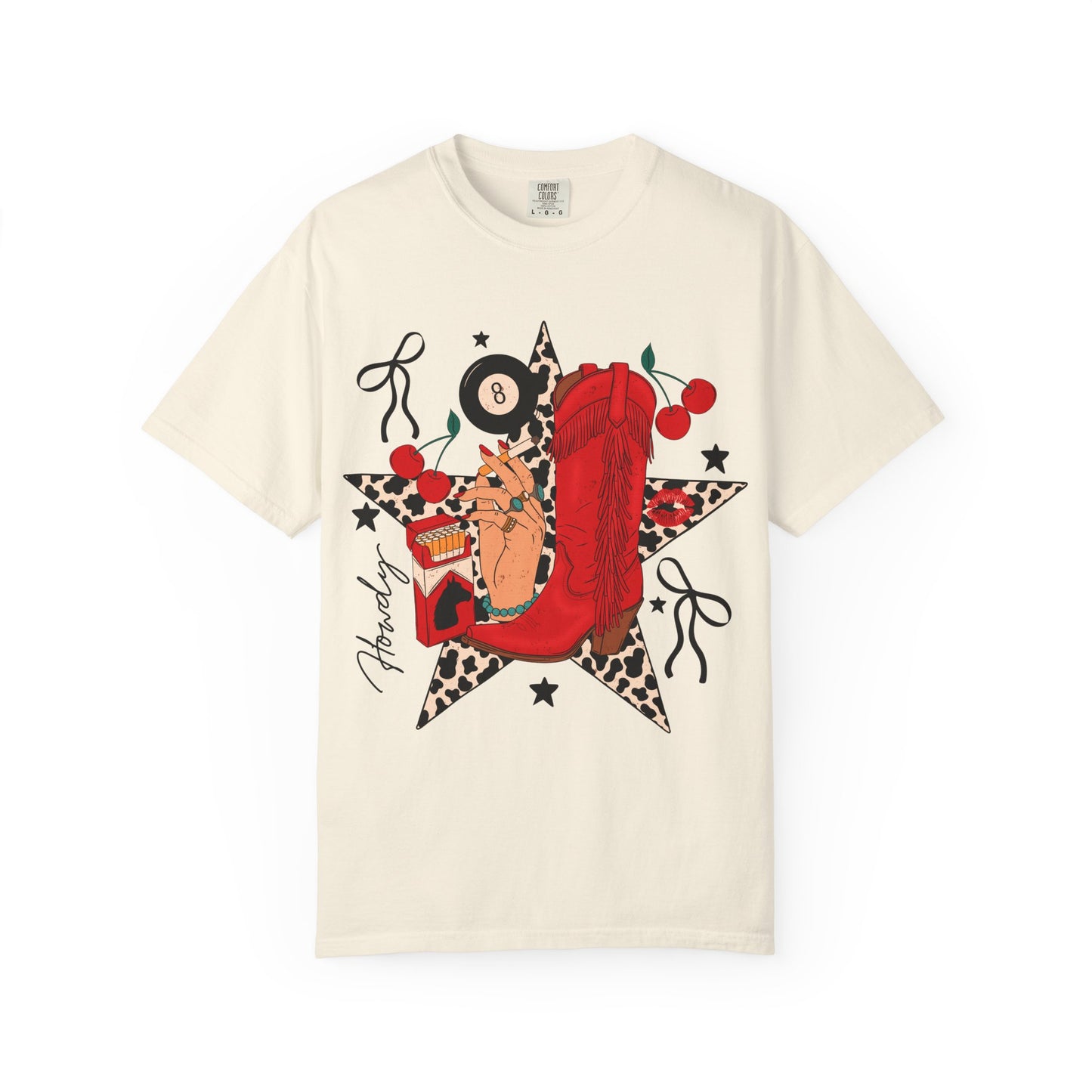 Graphic T-Shirt Cowgirl Boot & Star Design