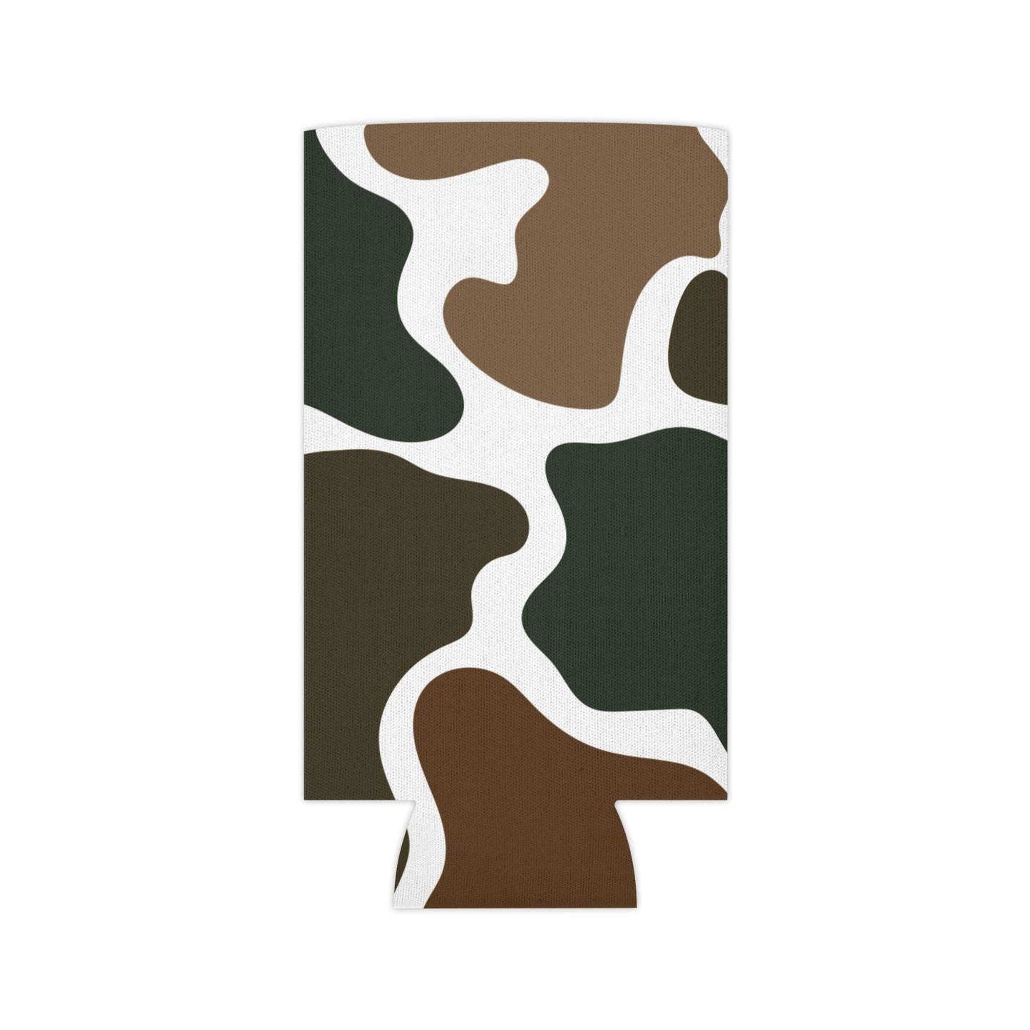 Camouflage Pattern Can Cooler – Brown Green Camo Beer Koozie