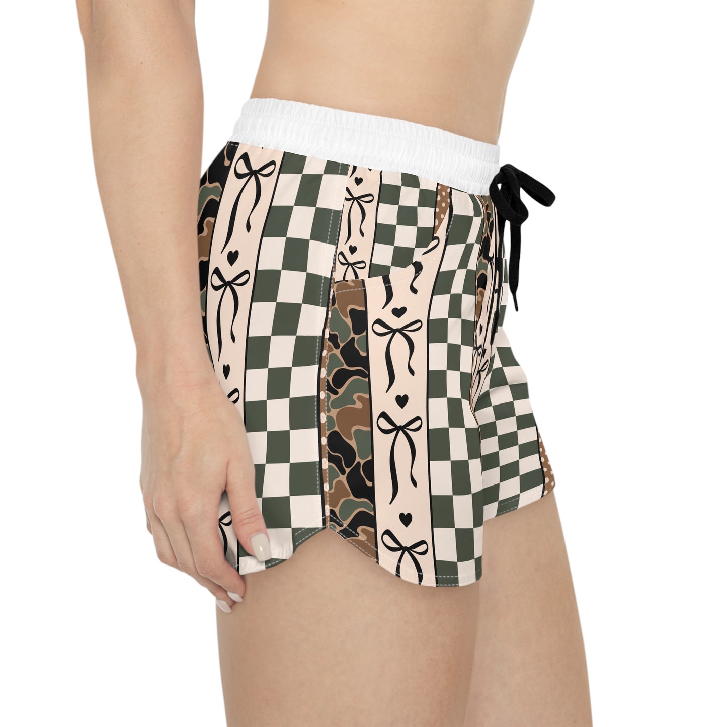 Camo Print Checkered Shorts