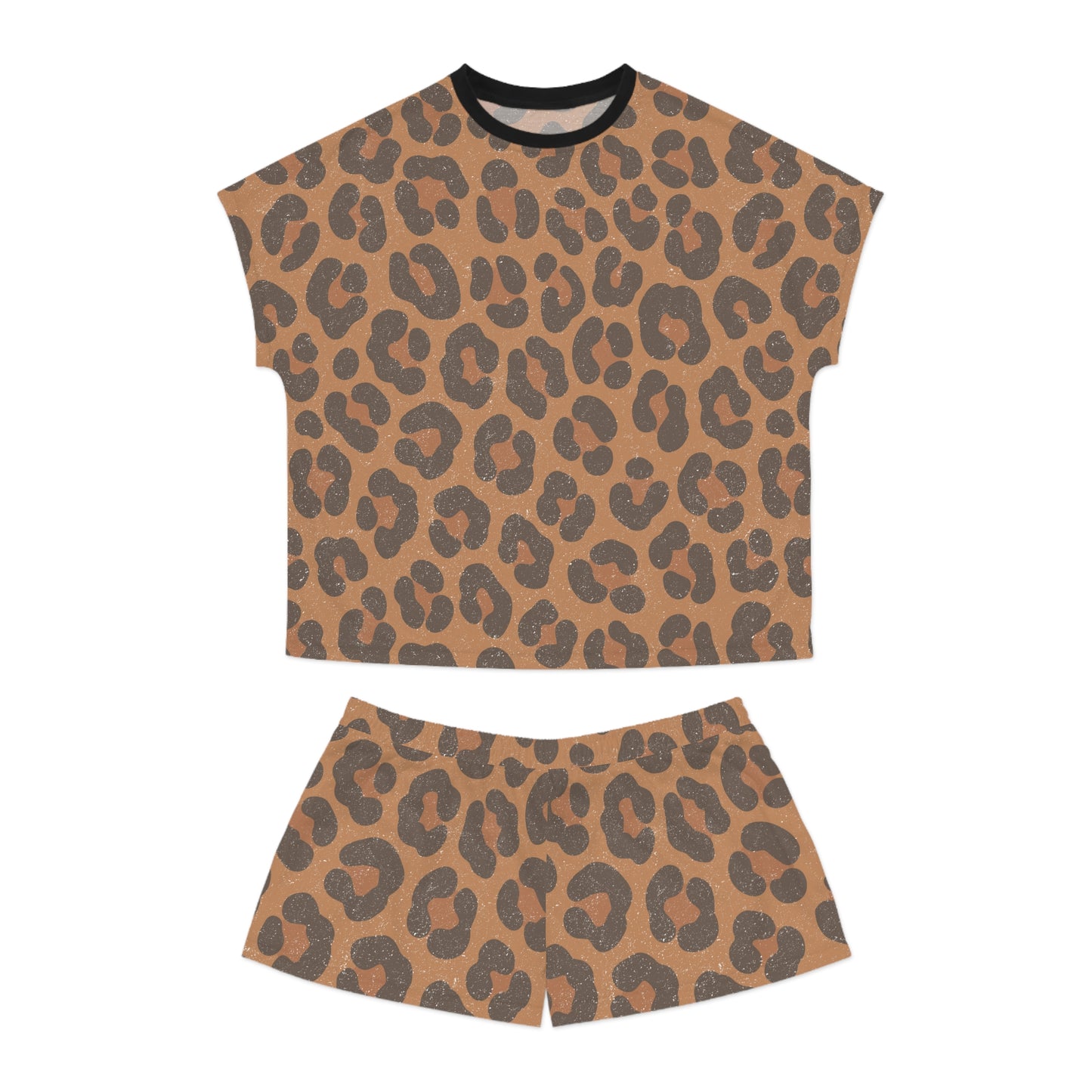Leopard Print Women's Short Pajama Set