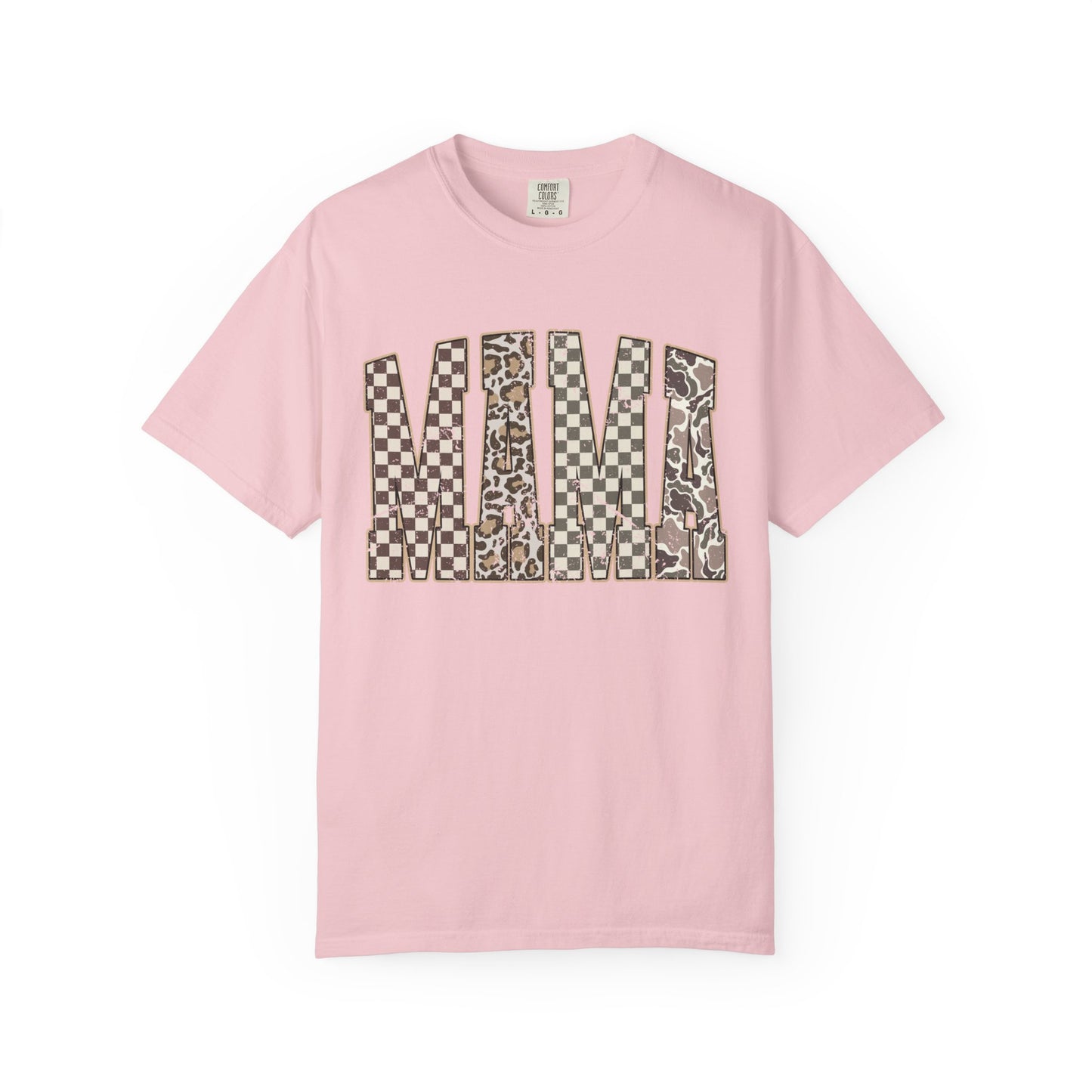 Mama Checkerboard Pattern Tee
