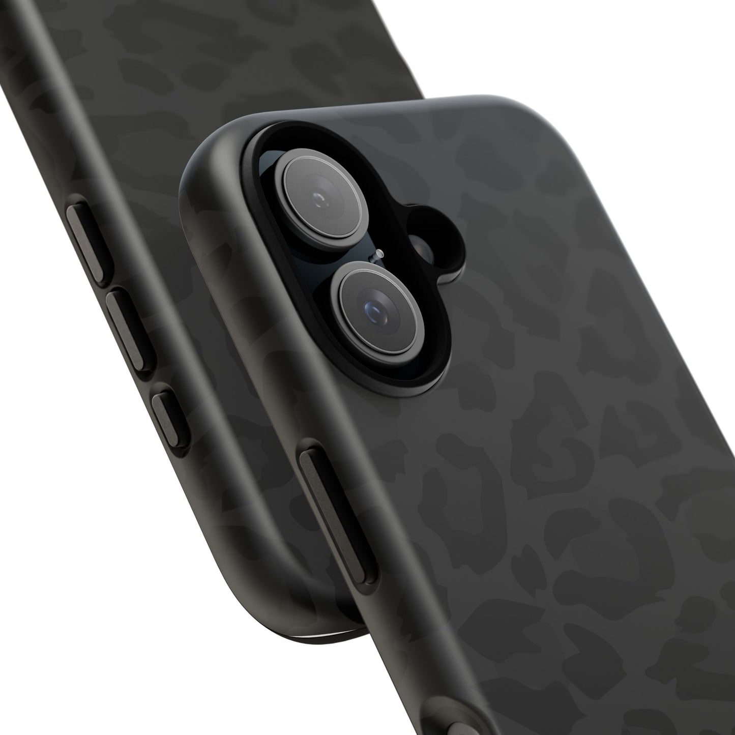 Black Leopard Print Tough Phone Case