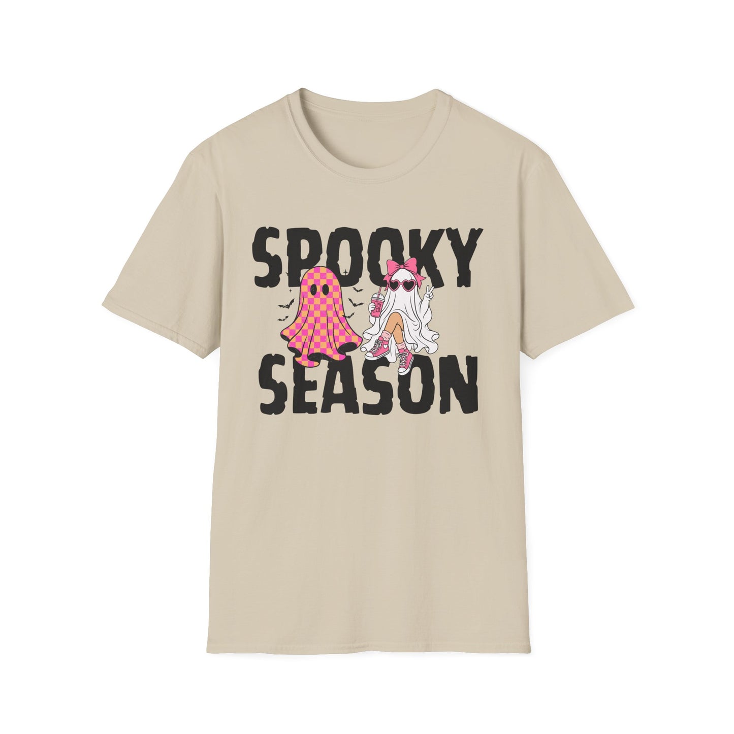 Spooky Season T-Shirt — Cute Ghost & Glam Halloween Tee