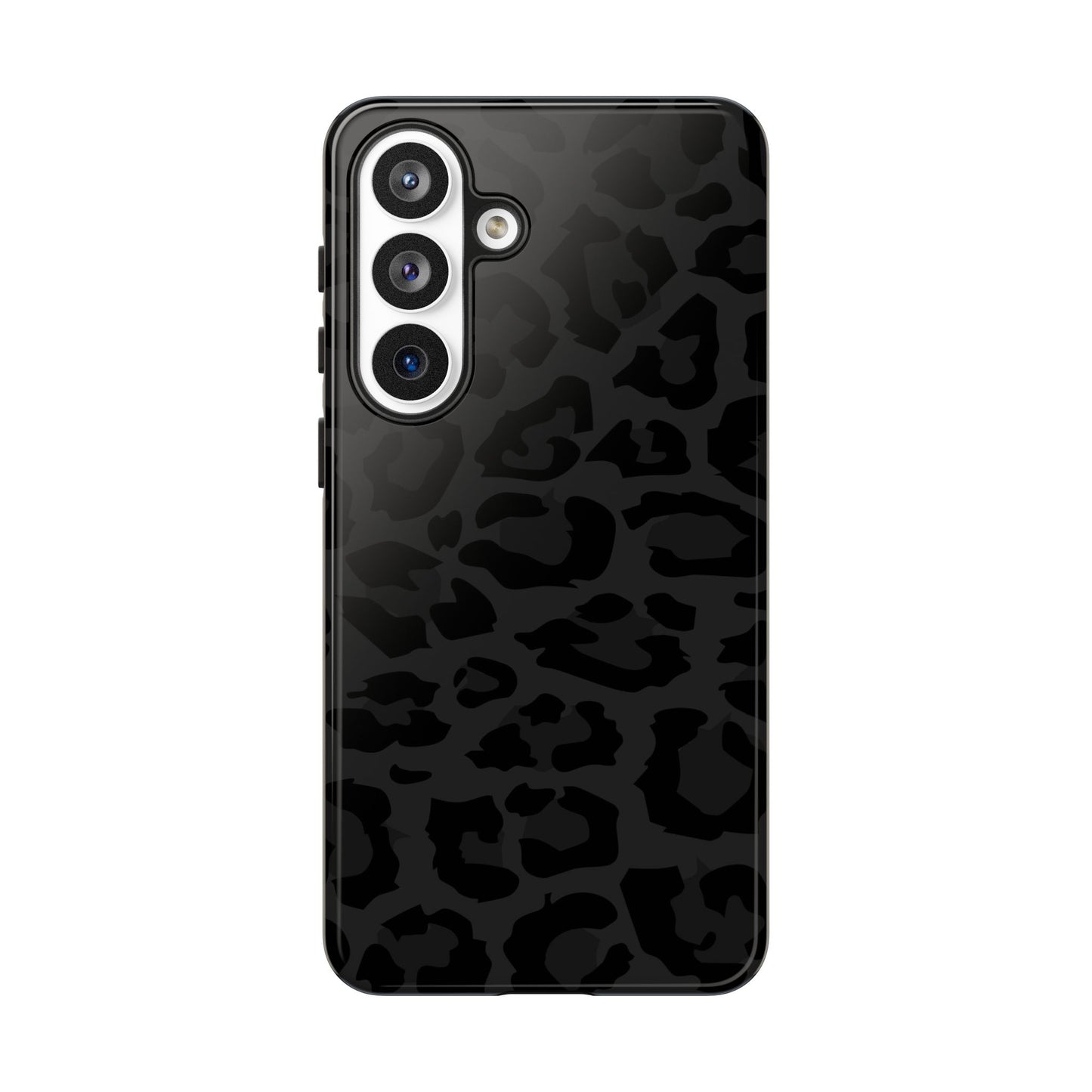 Black Leopard Print Tough Phone Case