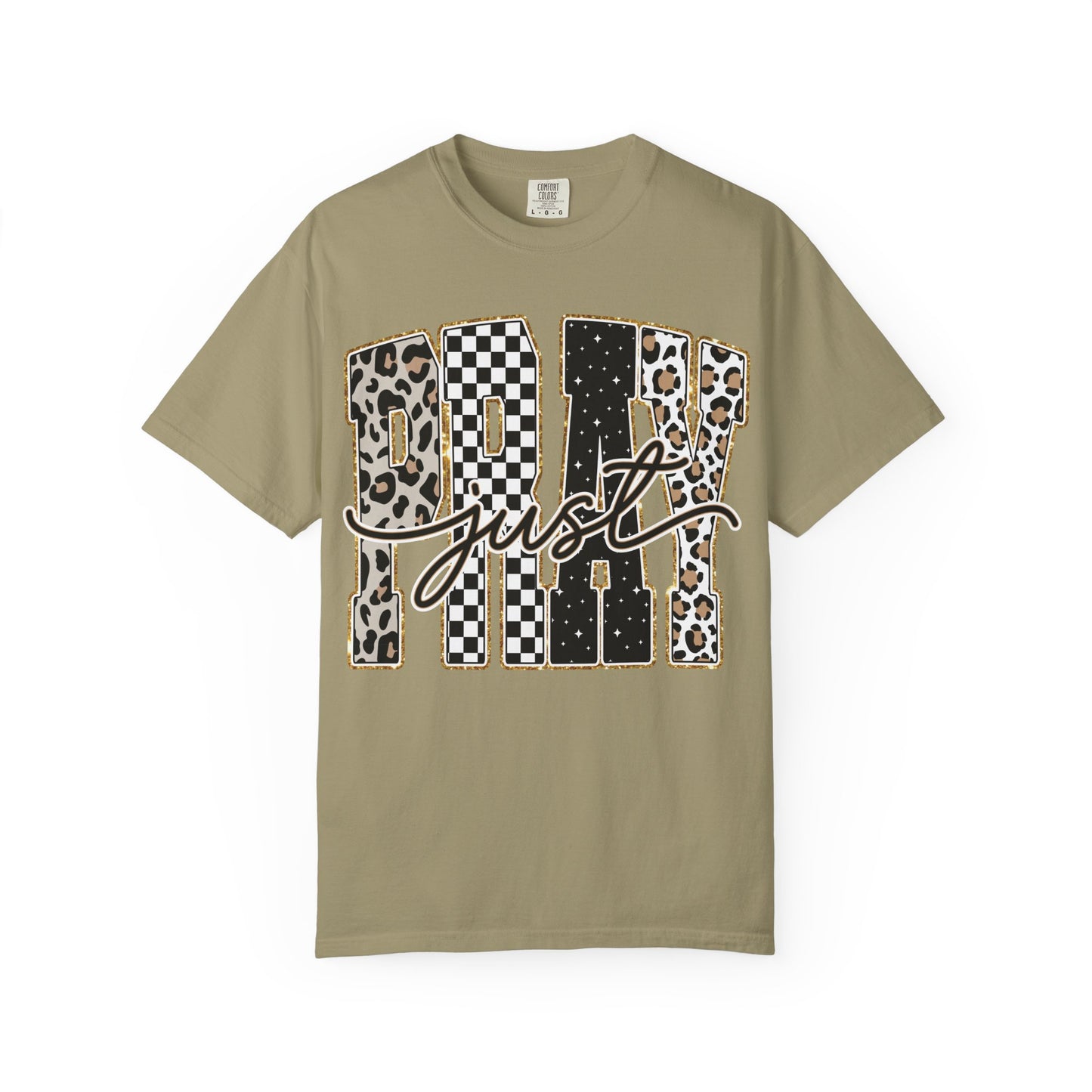 Just Play T-Shirt — Checker & Leopard Graphic Tee