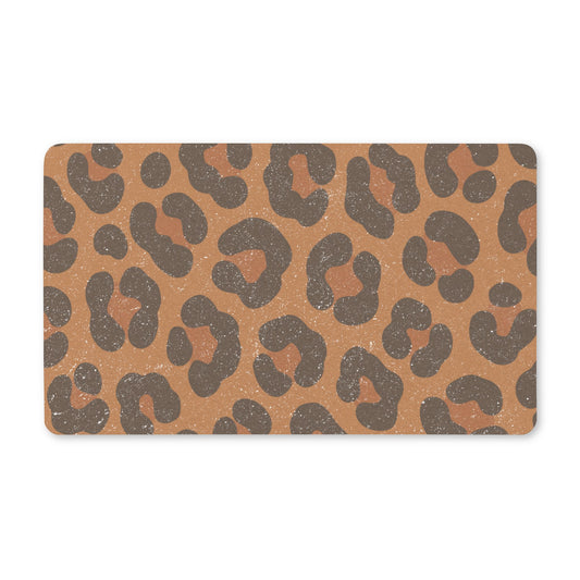 Leopard Print Polyester Doormat