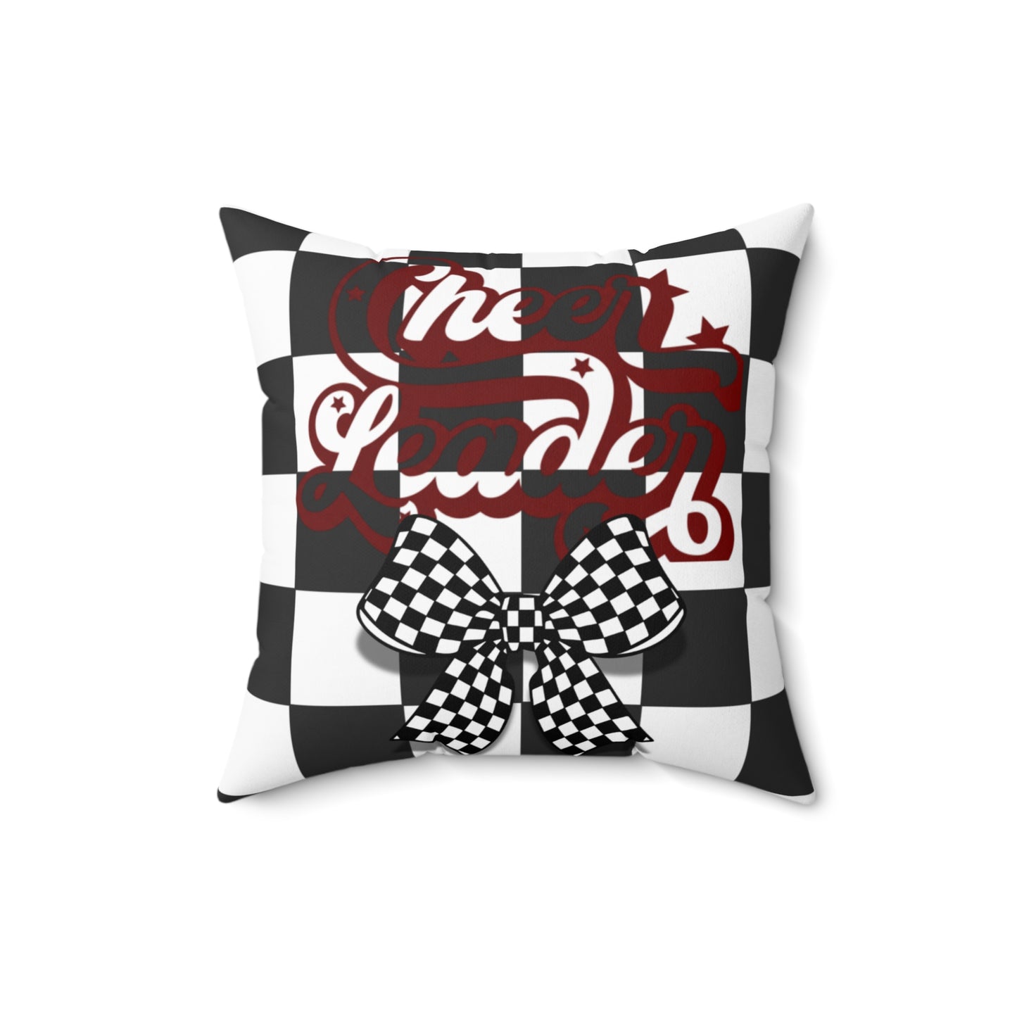Checkerboard Race Bow Pillow