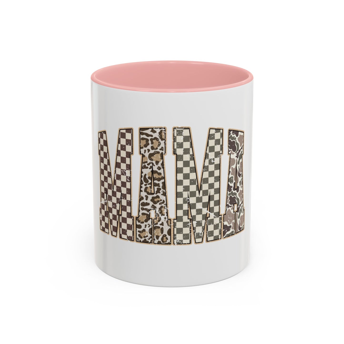 Mama Leopard & Checker Accent Coffee Mug