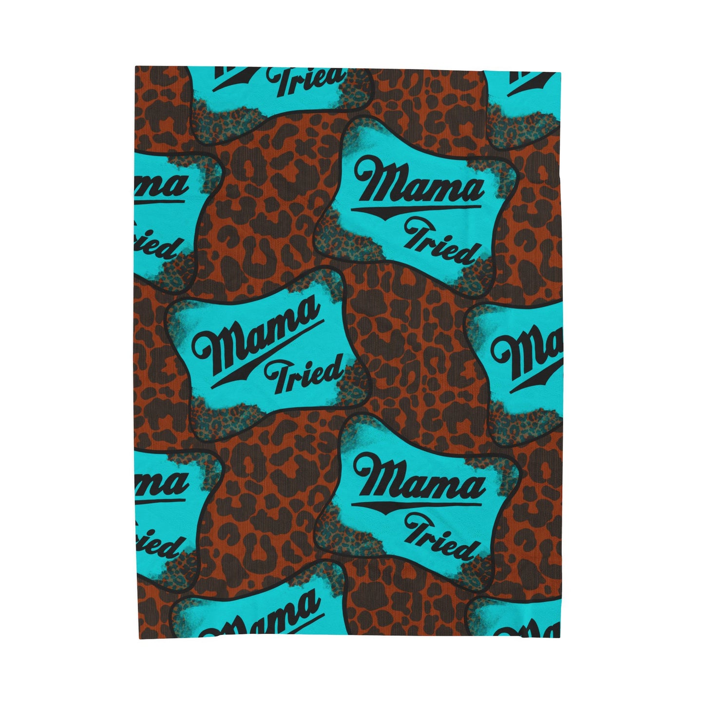 Mama Tried Velveteen Plush Blanket