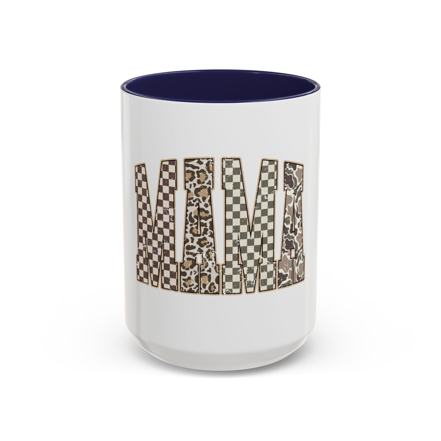 Mama Leopard & Checker Accent Coffee Mug