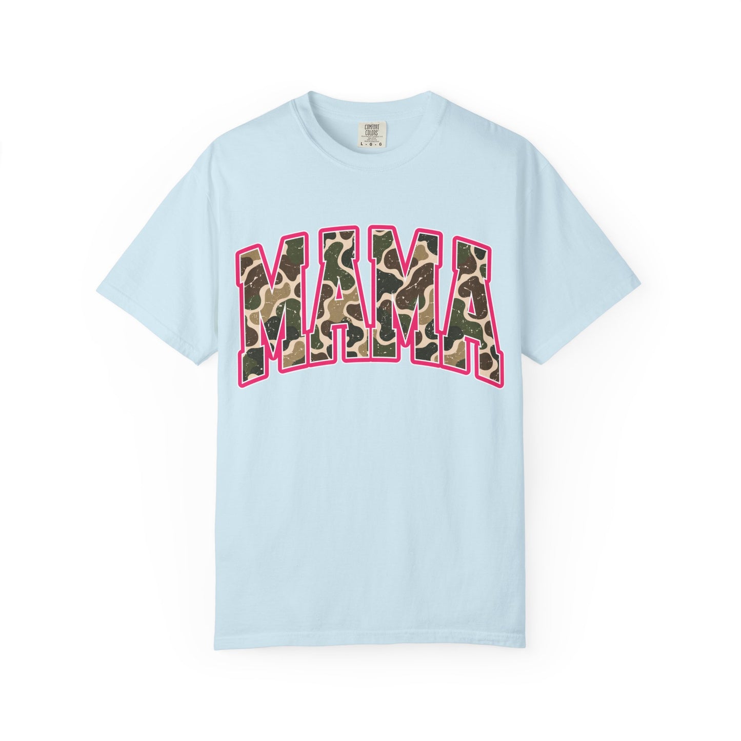 Mama Leopard Print Pink Outline "MAMA" T-Shirt