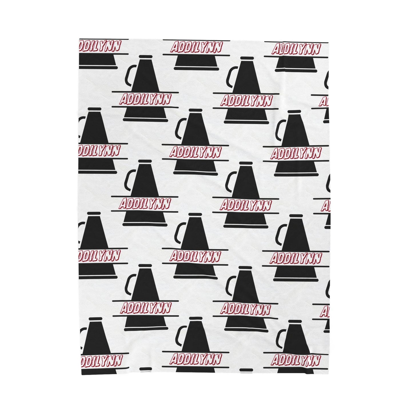 Personalized Coffee Kettle Plush Blanket — Custom Name 'ADDILYN' Cozy Throw