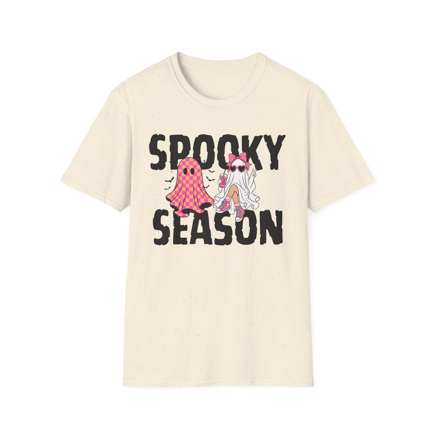 Spooky Season T-Shirt — Cute Ghost & Glam Halloween Tee