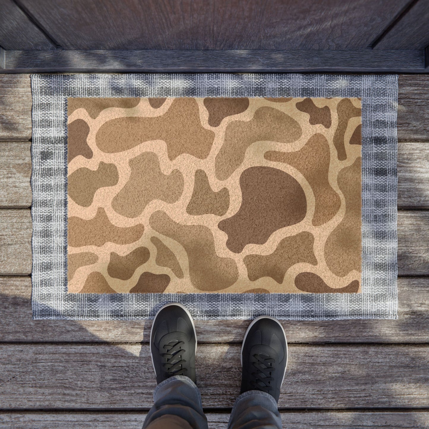 Camouflage Doormat — Brown Camo Outdoor Entry Rug