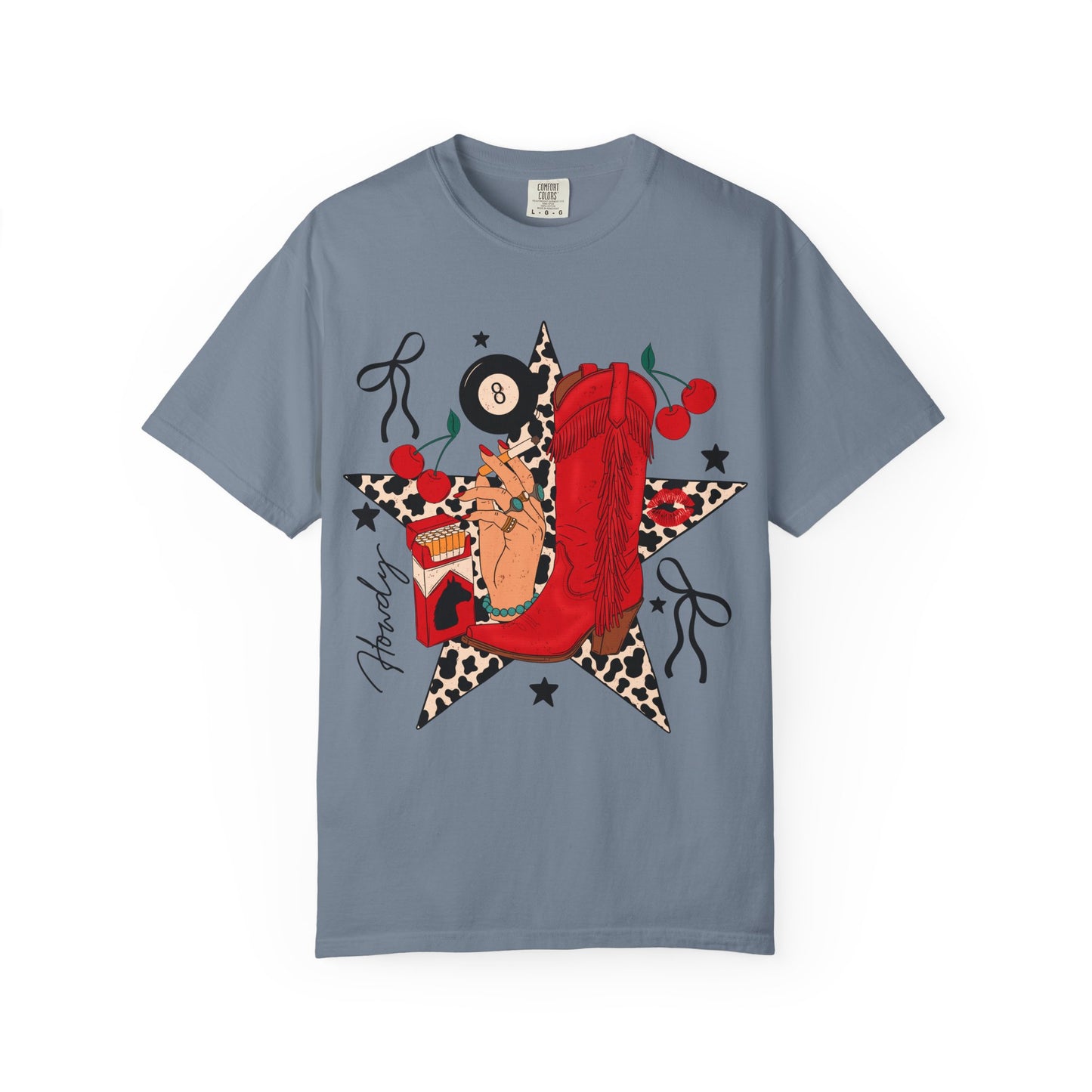 Graphic T-Shirt Cowgirl Boot & Star Design