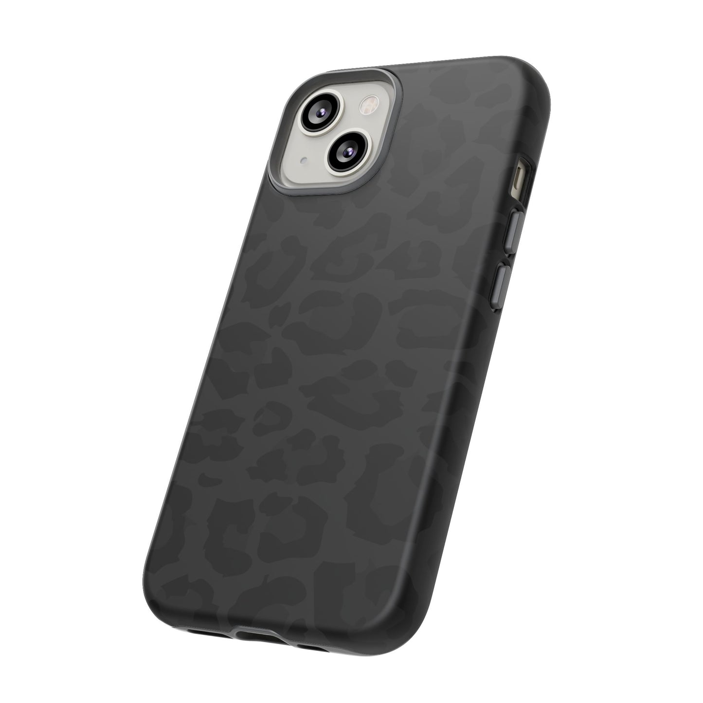Black Leopard Print Tough Phone Case