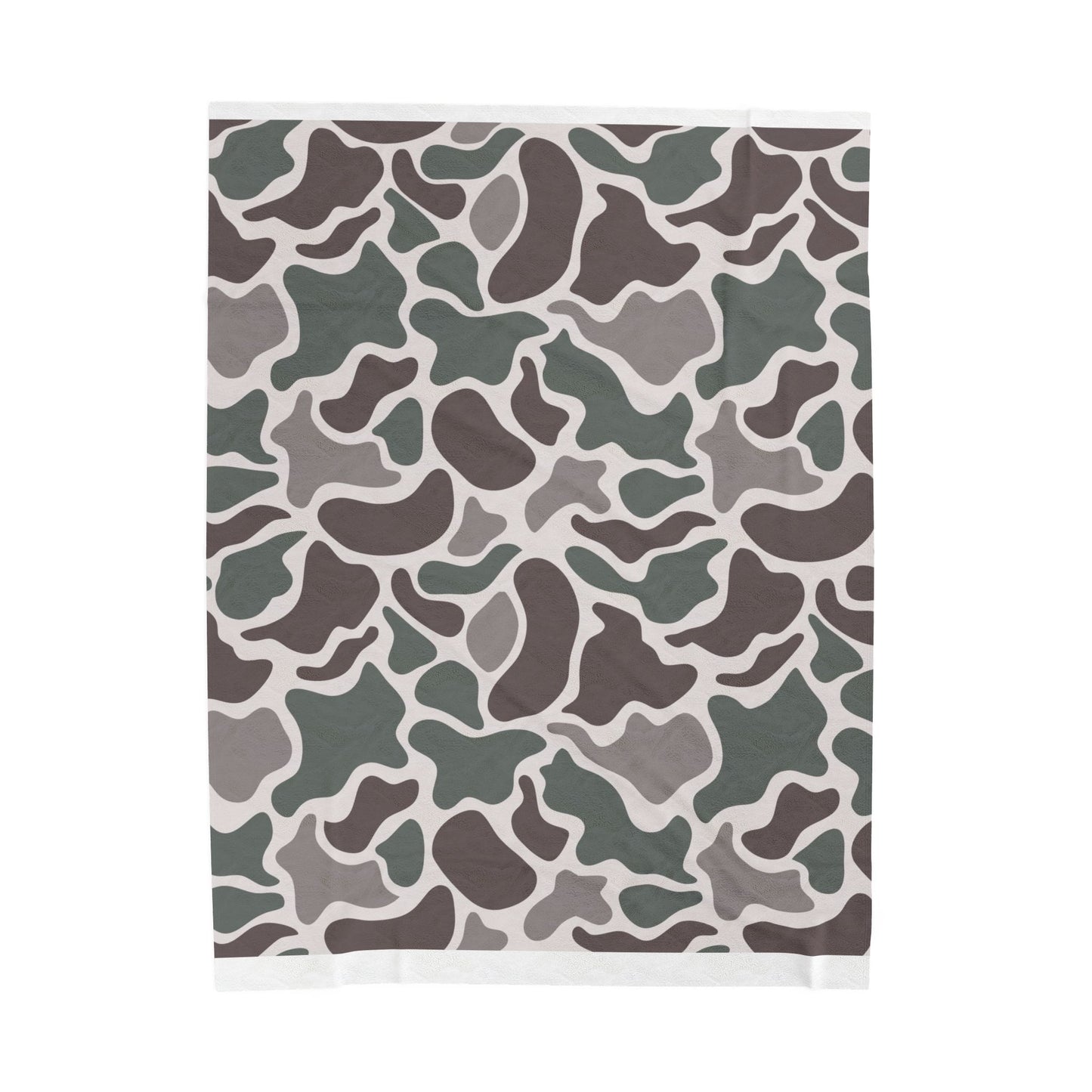 Camo Pattern Velveteen Plush Blanket