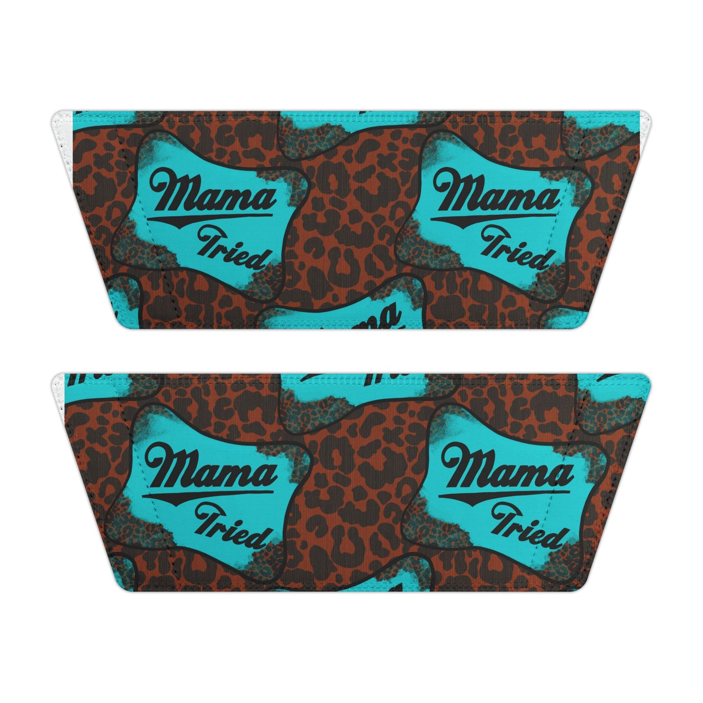 Women's Slide Sandals — Turquoise Leopard 'Mama Tried' Removable Strap Slides