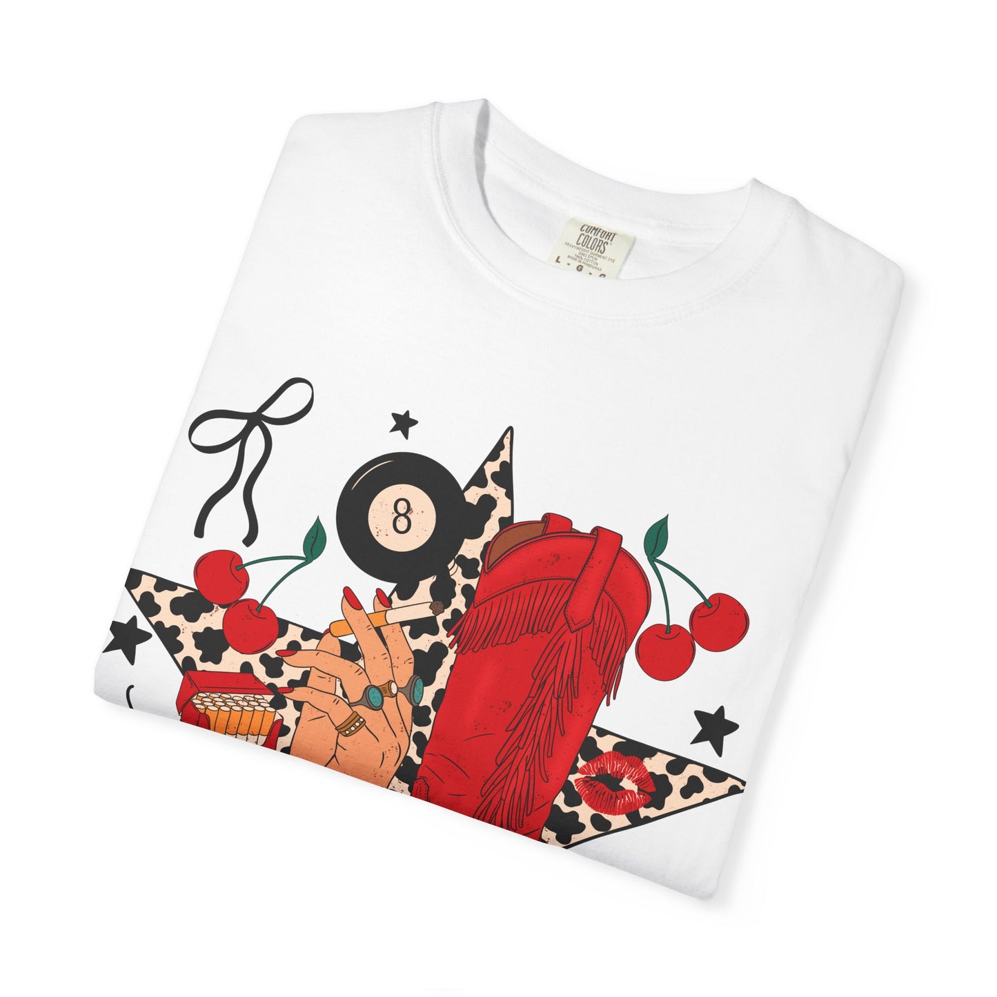 Graphic T-Shirt Cowgirl Boot & Star Design