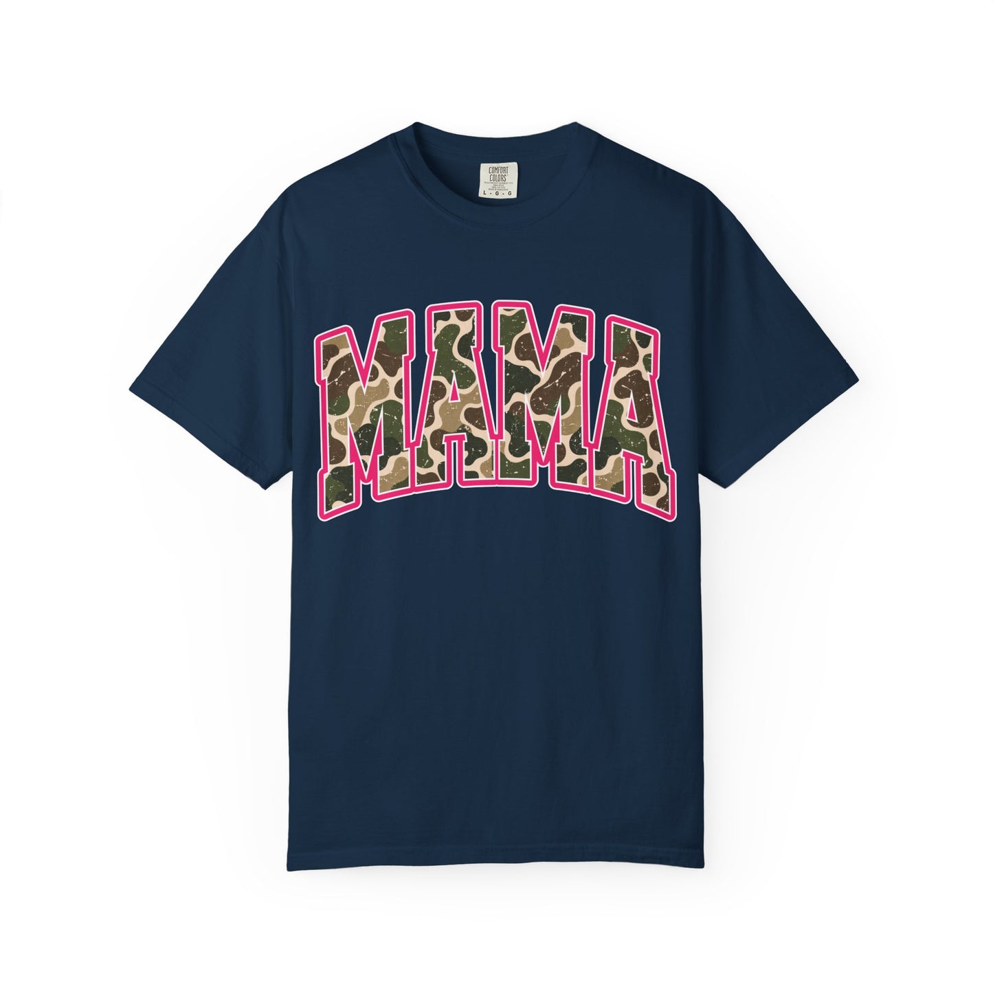 Mama Leopard Print Pink Outline "MAMA" T-Shirt