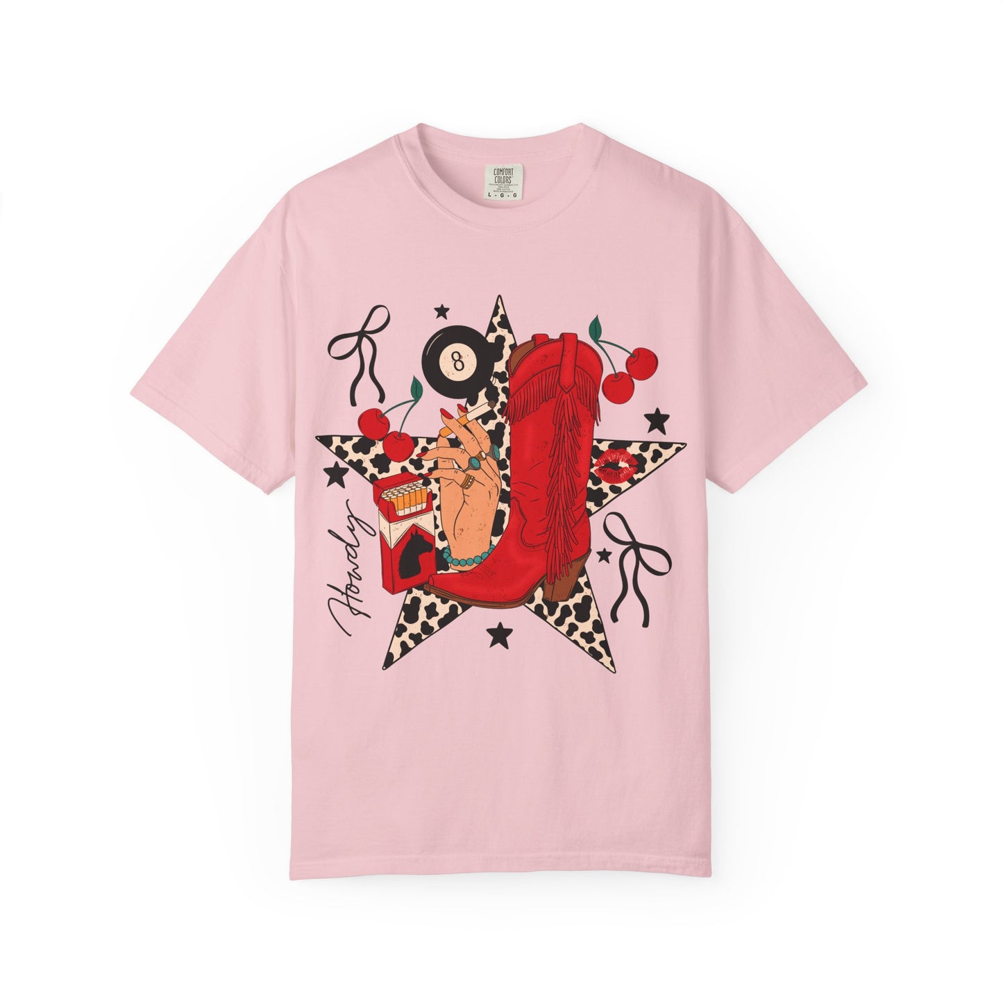 Graphic T-Shirt Cowgirl Boot & Star Design