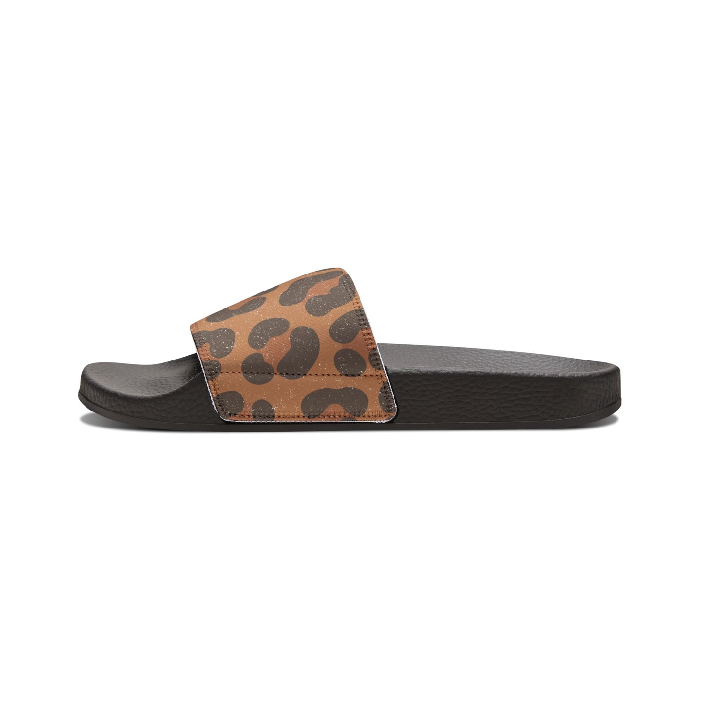 Leopard Print Removable Strap Slide Sandals