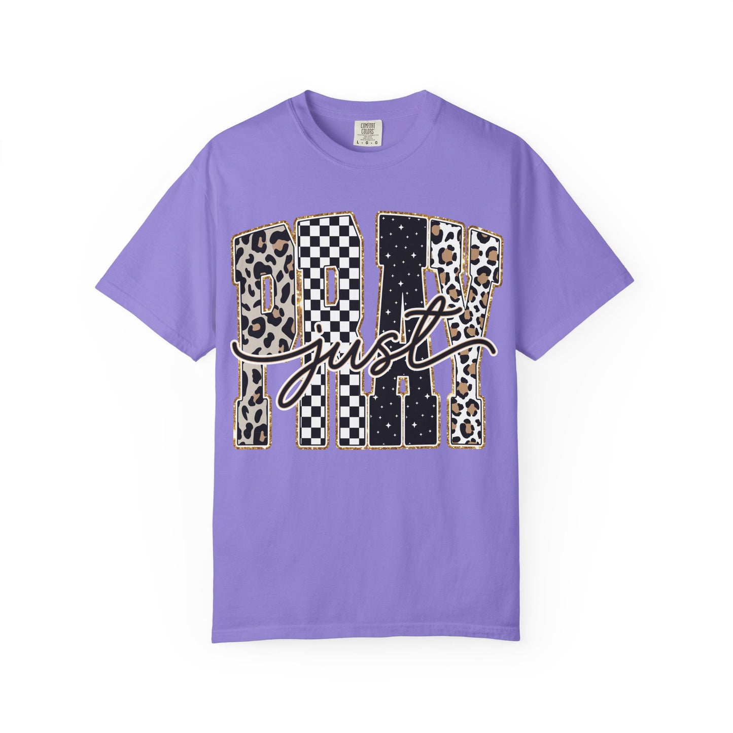Just Play T-Shirt — Checker & Leopard Graphic Tee