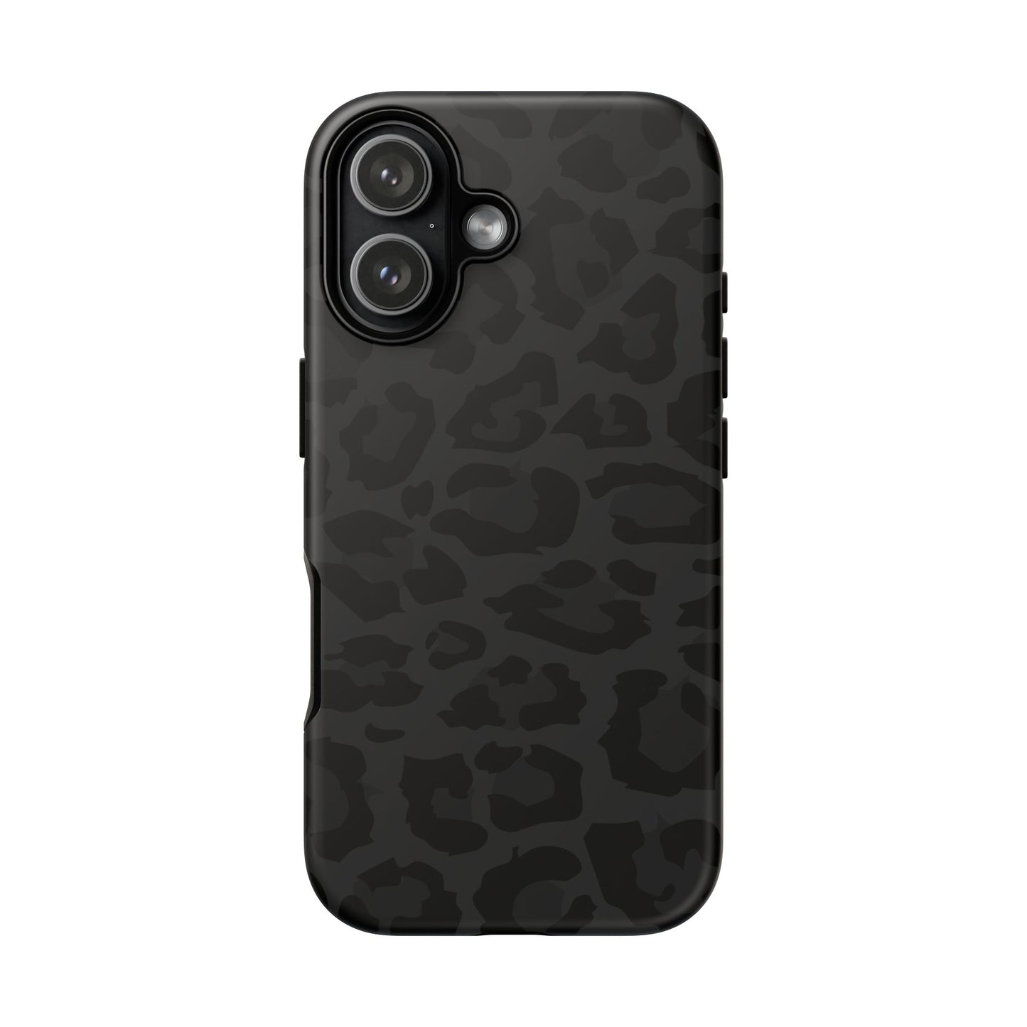 Black Leopard Print Tough Phone Case
