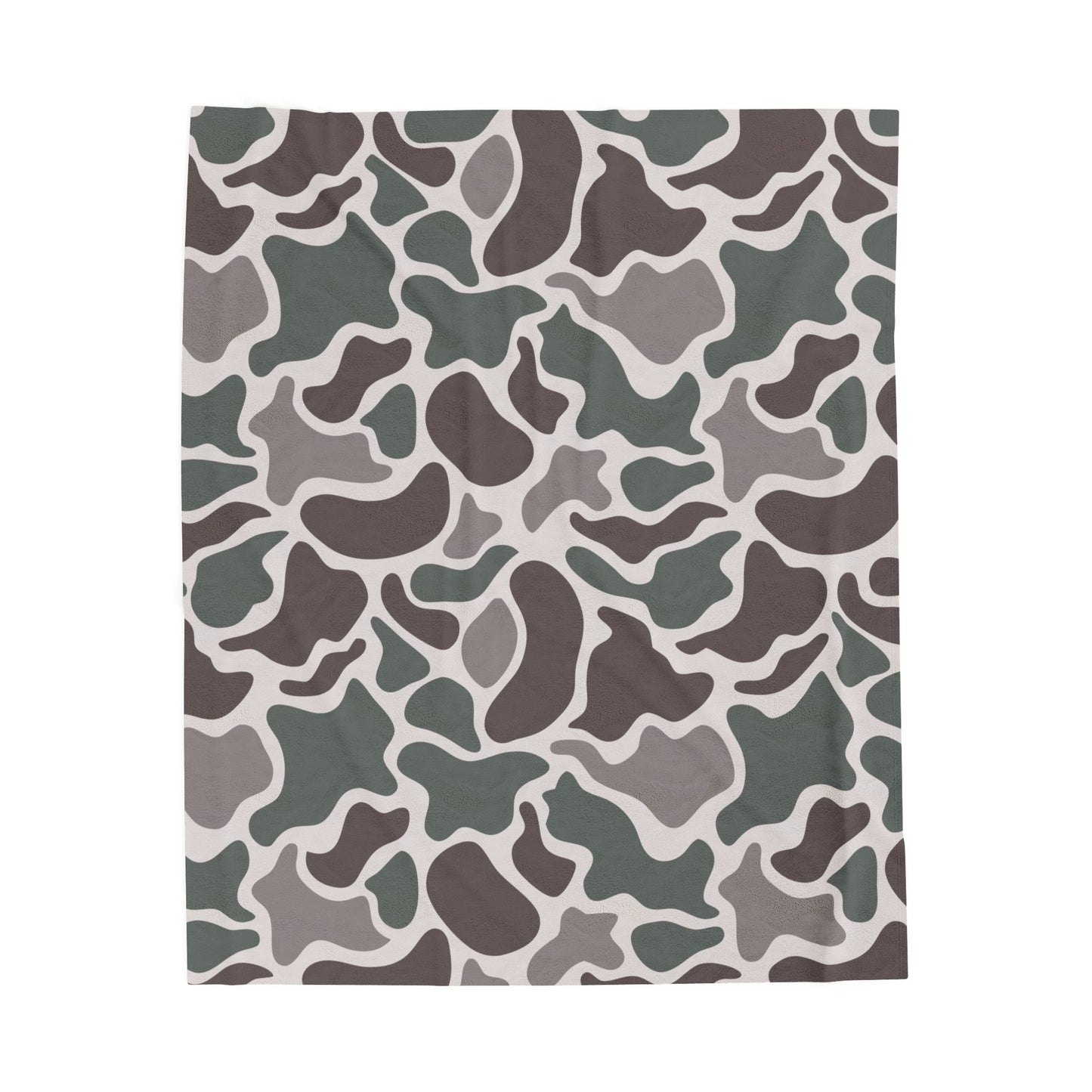 Camo Pattern Velveteen Plush Blanket