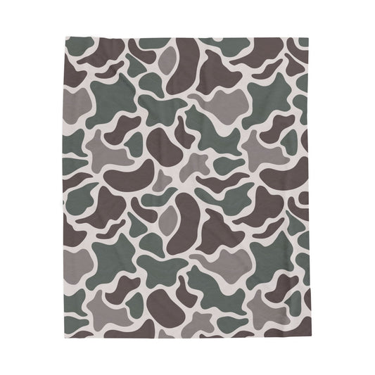 Camo Pattern Velveteen Plush Blanket