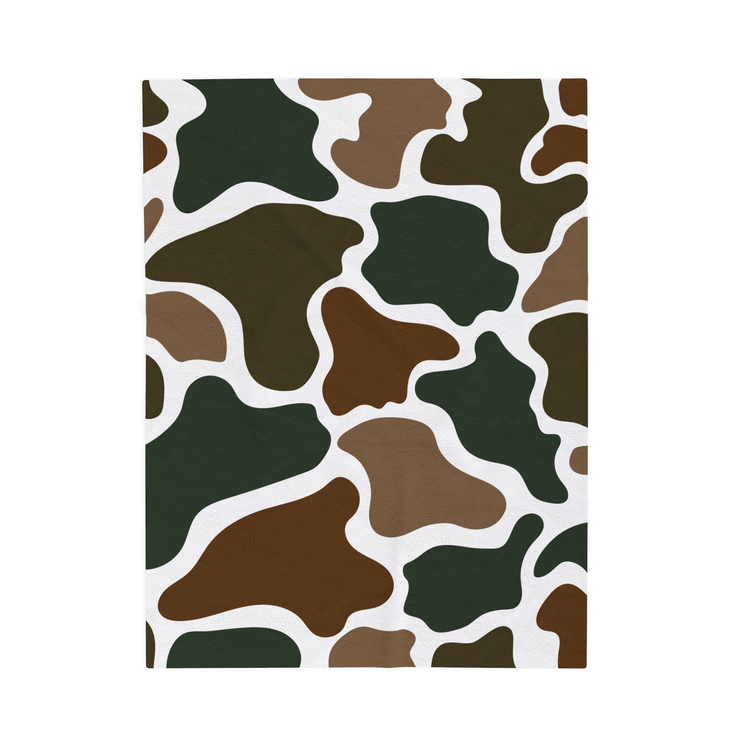 Cozy Green & Brown Camo Throw