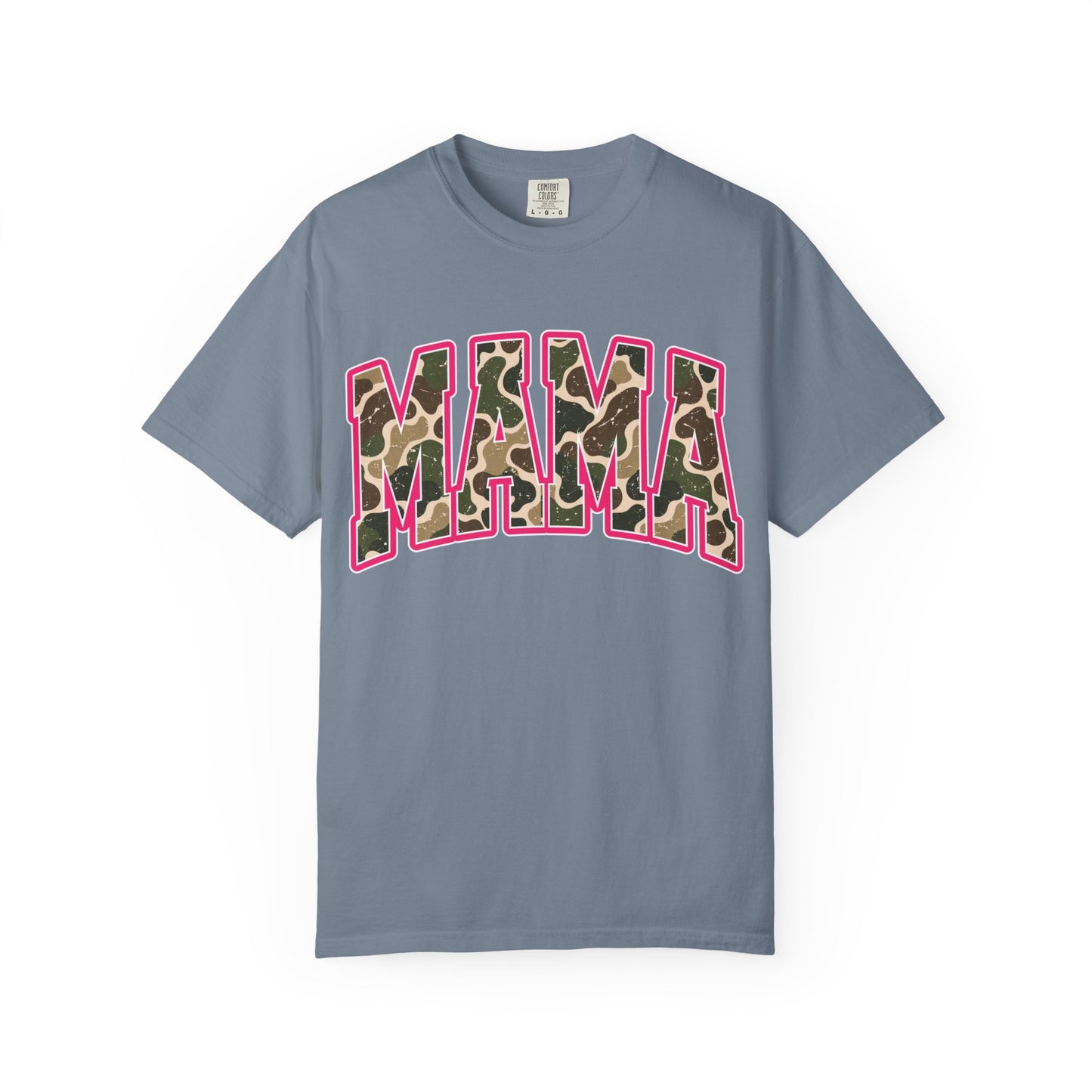 Mama Leopard Print Pink Outline "MAMA" T-Shirt