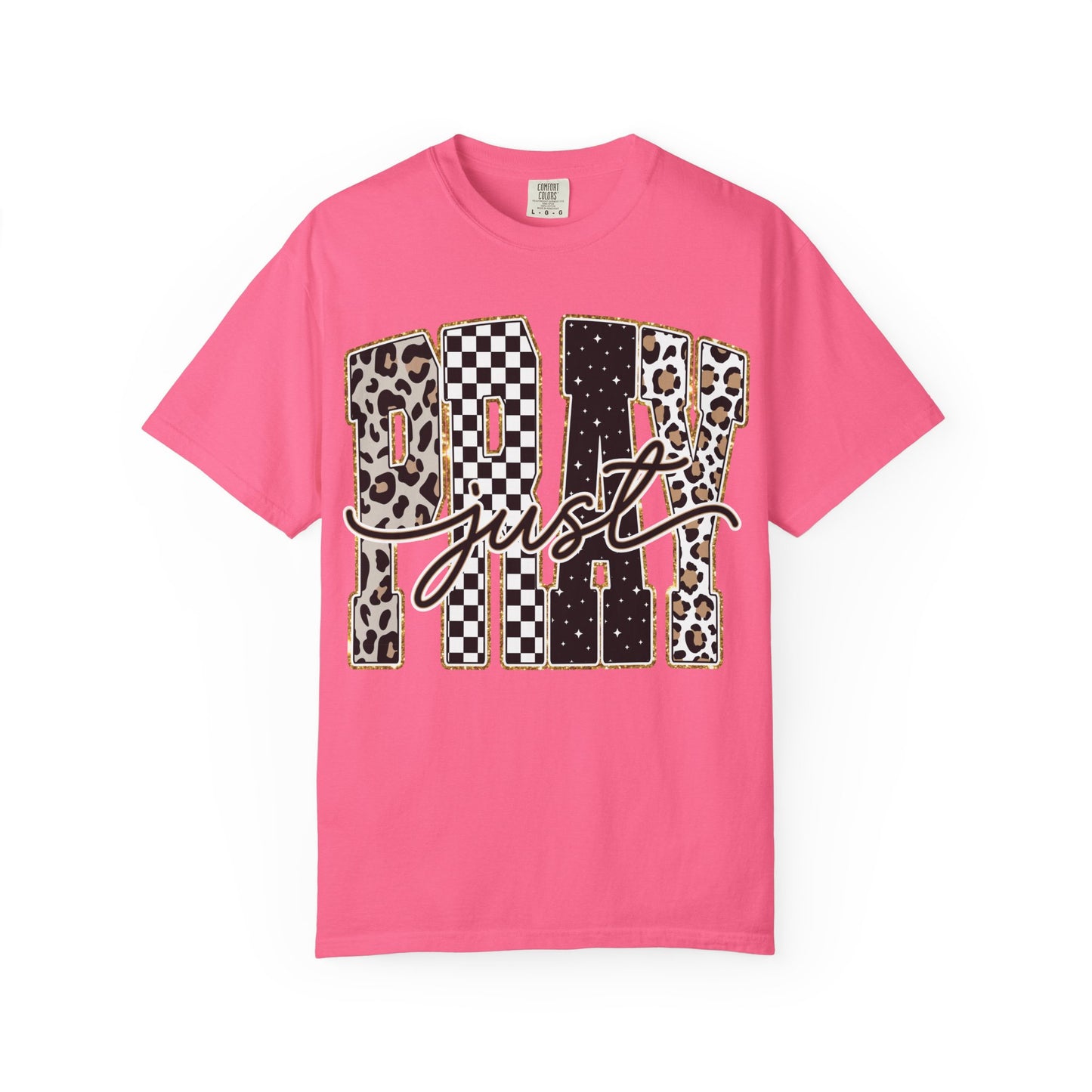 Just Play T-Shirt — Checker & Leopard Graphic Tee