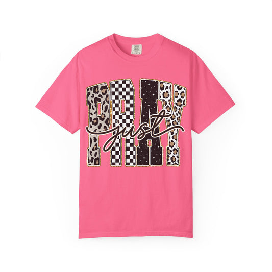 Just Play T-Shirt — Checker & Leopard Graphic Tee