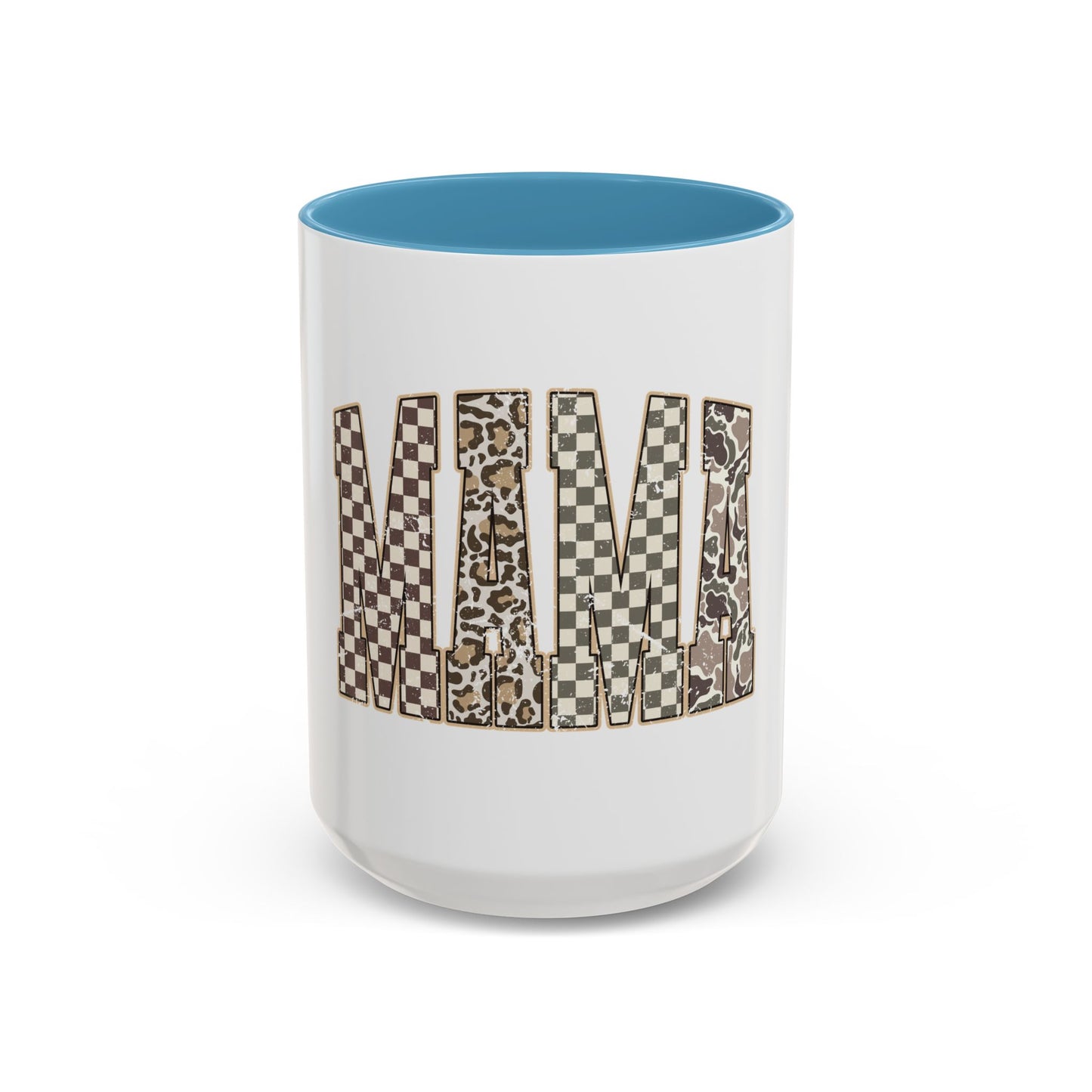 Mama Leopard & Checker Accent Coffee Mug