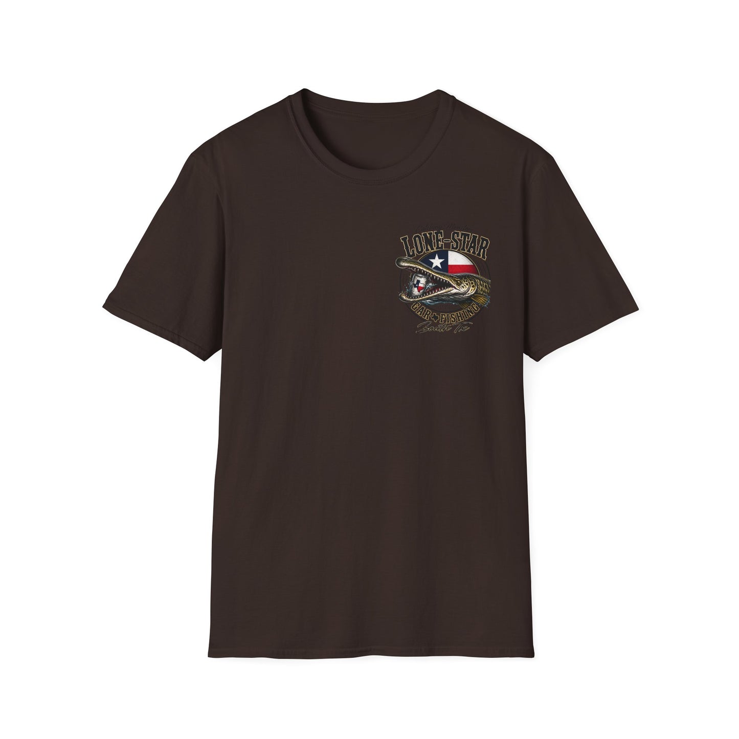 Lone-Star Fishing T-Shirt — "Catching Monster" Texas Flag Bass Shirt