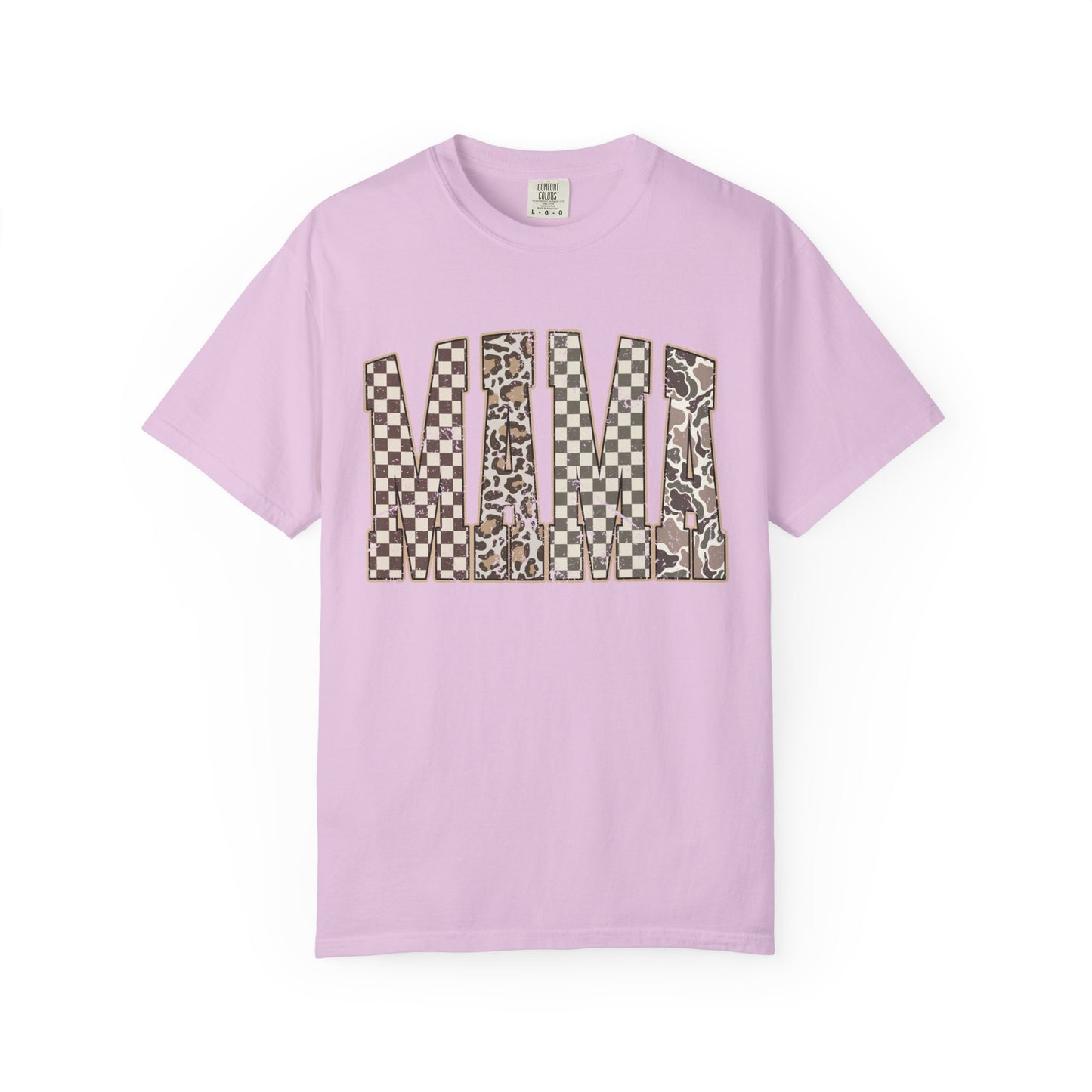 Mama Checkerboard Pattern Tee