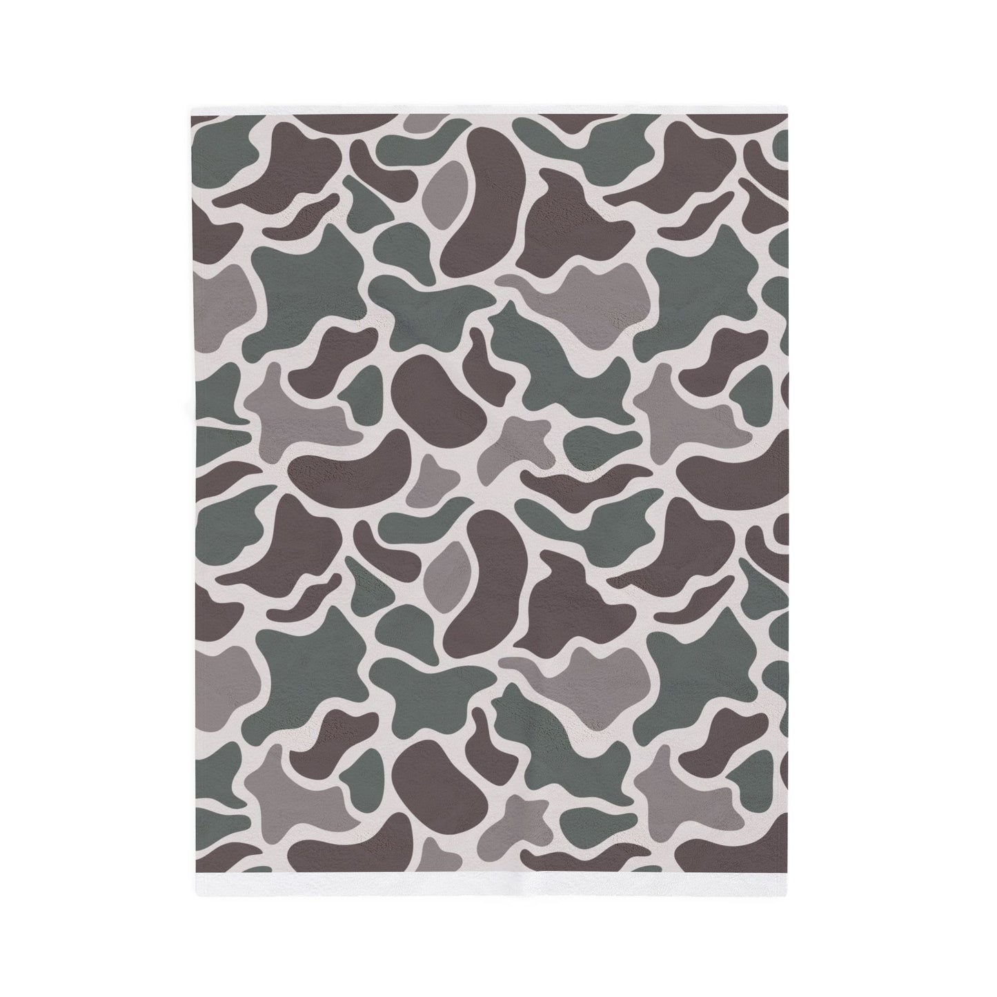 Camo Pattern Velveteen Plush Blanket